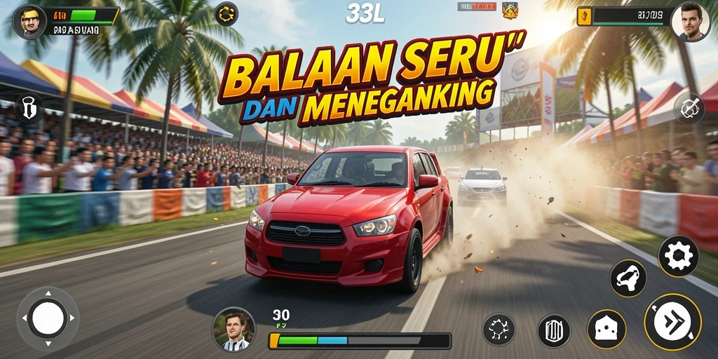 Gameplay Racing yang mendebarkan di 33L.