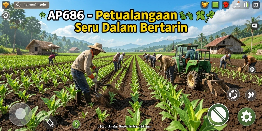 Screenshot menunjukkan gameplay seru bertani di AP686.