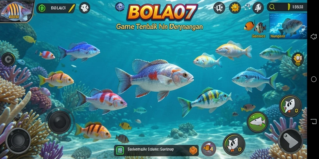 Tampilan menarik gameplay Tembak Ikan di BOLA07.