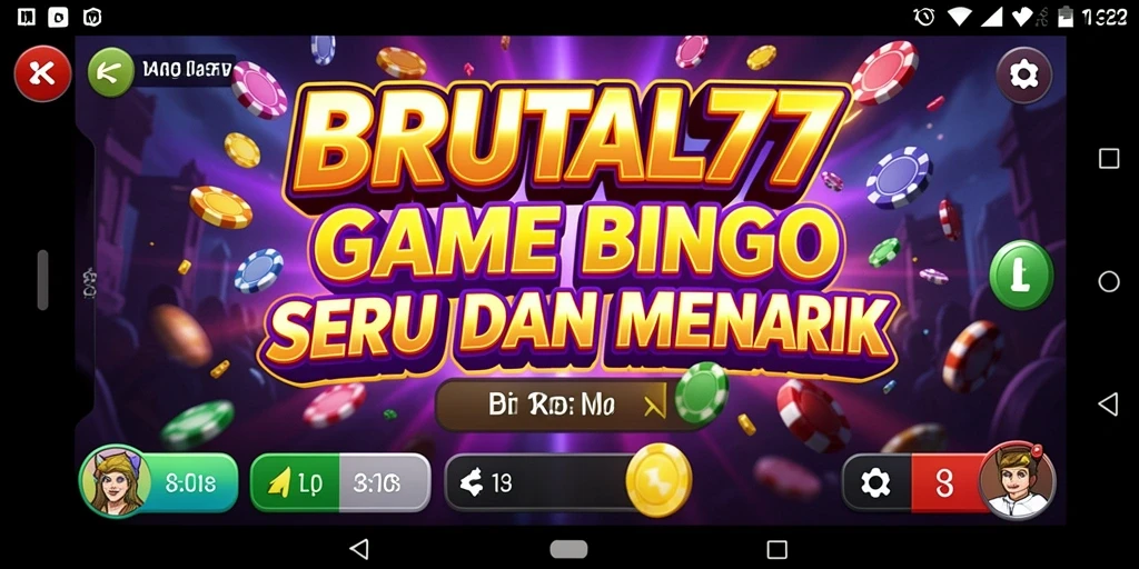 Tampilan gameplay BRUTAL77 yang menarik dan penuh warna.