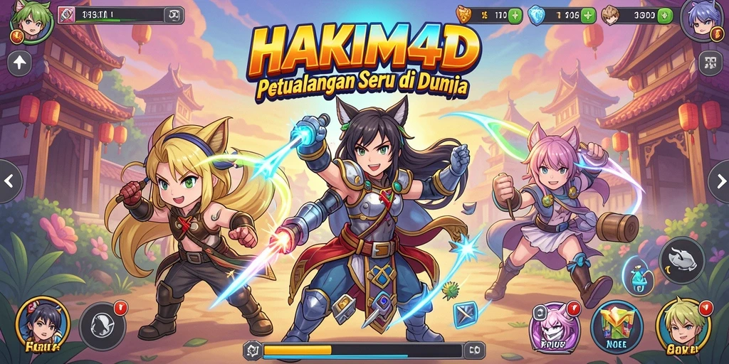 Menampilkan pengalaman gameplay seru di dunia Anime HAKIM4D.