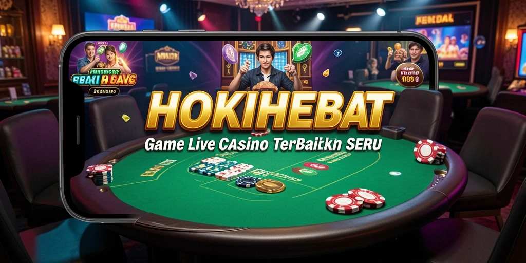Tampilan gameplay HOKIHEBAT dengan dealer dan pemain nyata.