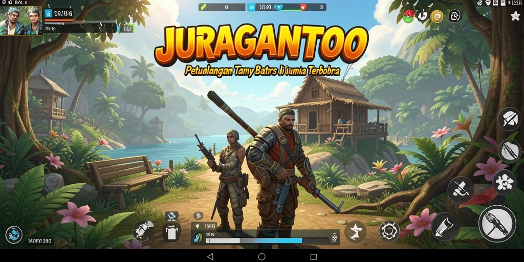 Screenshot gameplay JURAGANTOTO menampilkan petualangan seru di dunia terbuka.