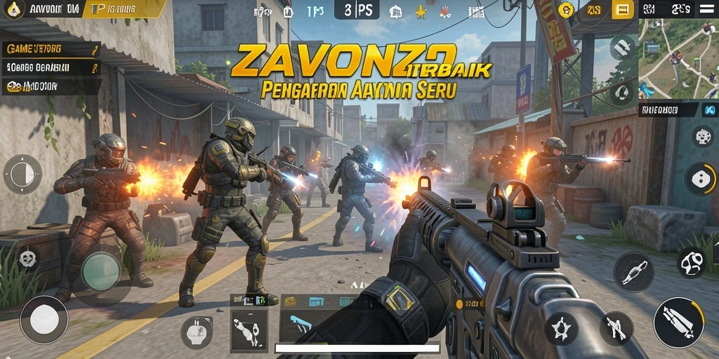 Tampilan gameplay ZAVONZO yang mendebarkan dalam aksi TPS.